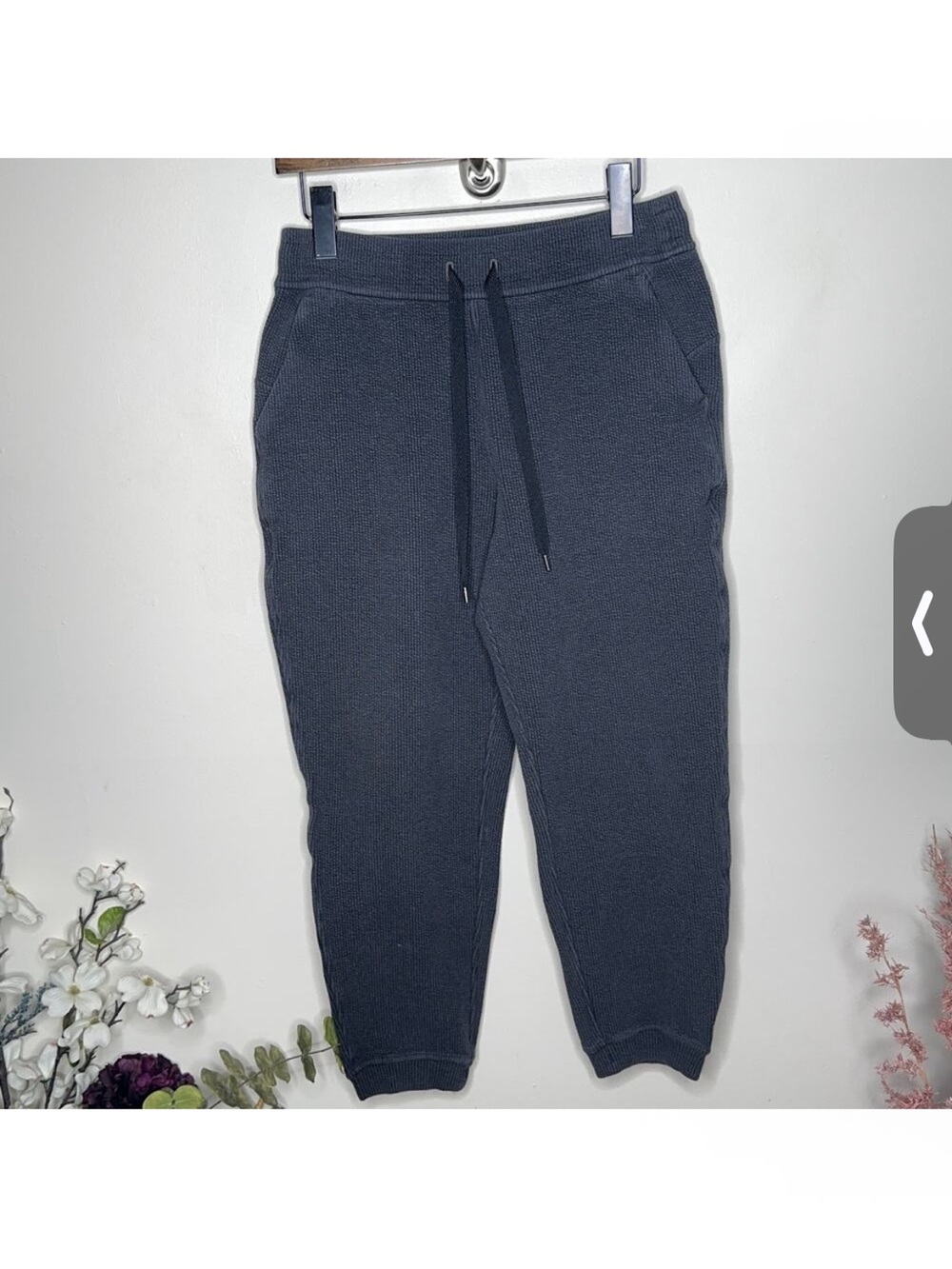 LULULEMON Ribbed High-Rise Jogger 25" *7/8 Length Heathered Black Gray - Picture 4 of 7